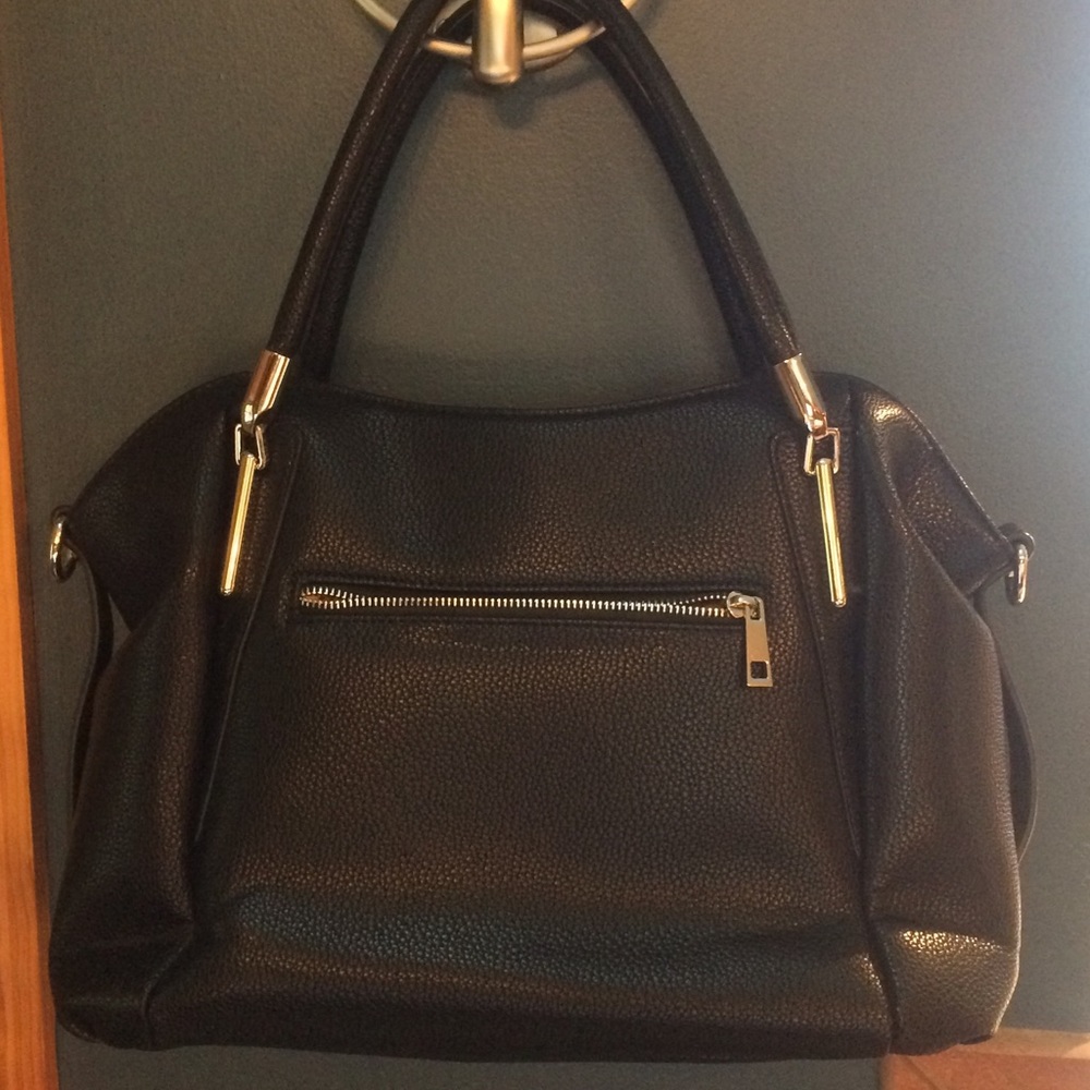 HESHE black leather bag